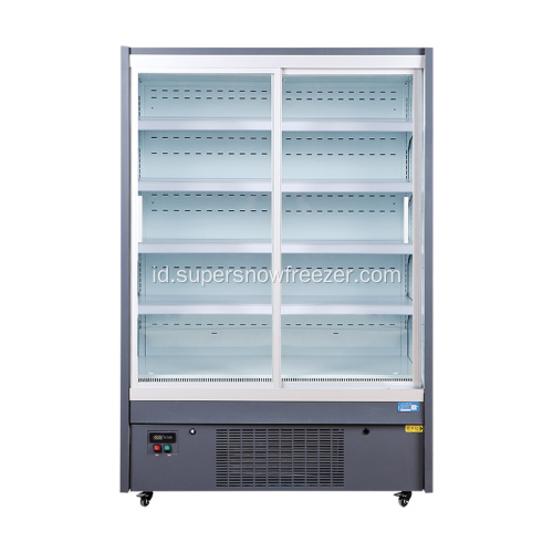 Tampilan Minuman Komersial Display Double Door Freezer